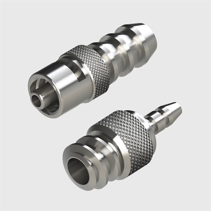 ISO 80369-7 Compatible - Nickel Plated Brass Male and Female Luer to Barbs - Various Sizes