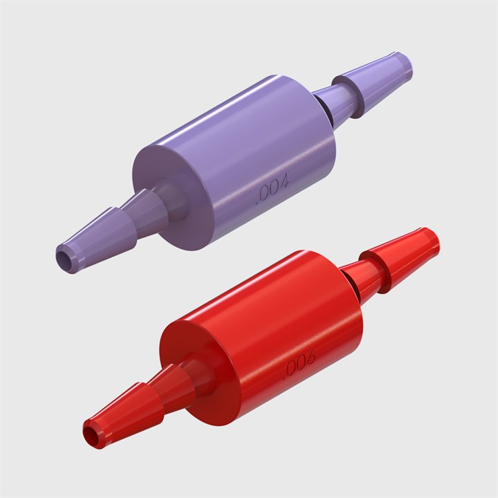 Polysulfone Filtered Orifice Restrictor, 73 Micron, 1/16" (1.6mm) ID Tube