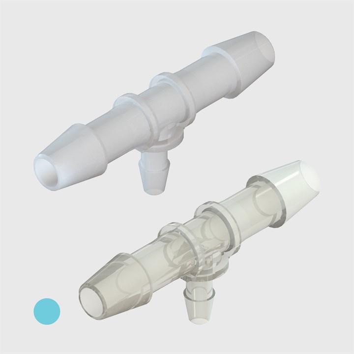1/4"- 1/8" - Tee Reducing Connectors - Various Materials