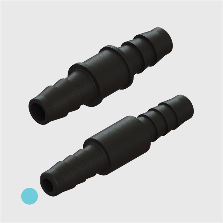 1/8" Multi-Barb Tube to Tube Equal Straight Connectors - Various Materials