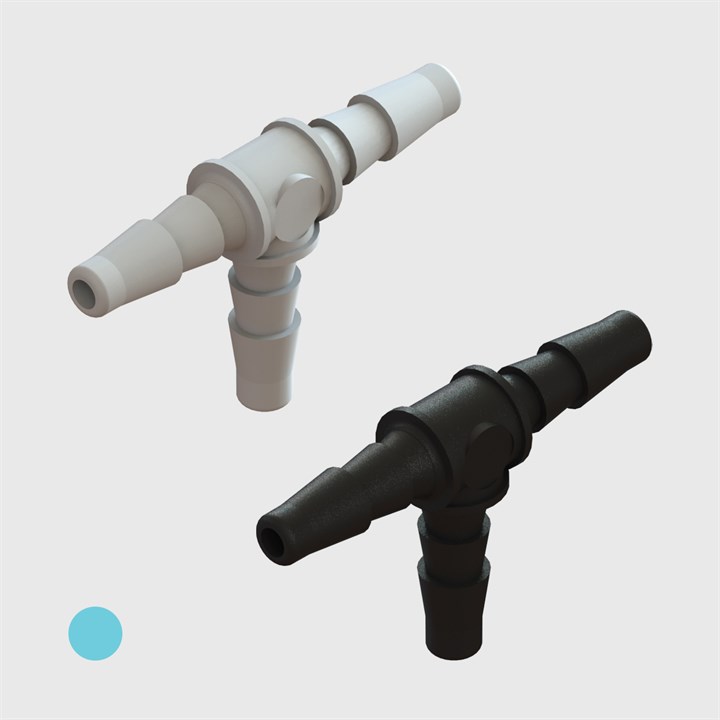 1/16" Multi-Barb Tube to Tube Tees - Various Materials