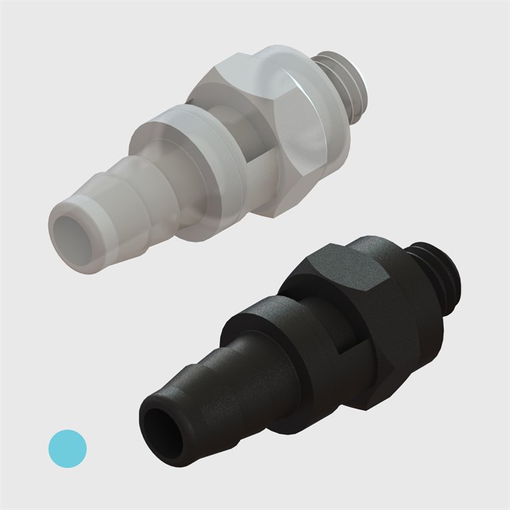 .170" Multi-Barb Thread to Tube Swivel Straights cw Undercut O-ring Seal - Various Materials