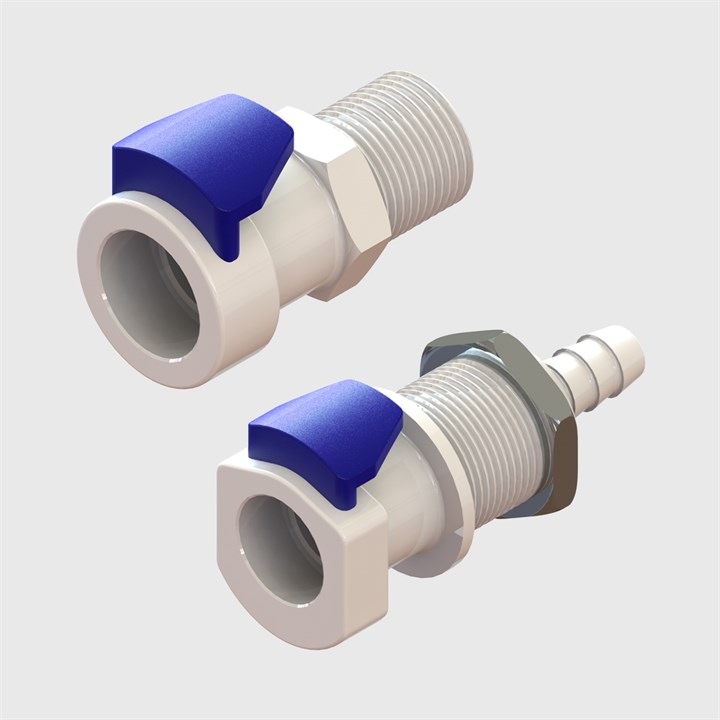 Acetal (Break Away) Thumb Latch Sockets, Valved - Q5 Series