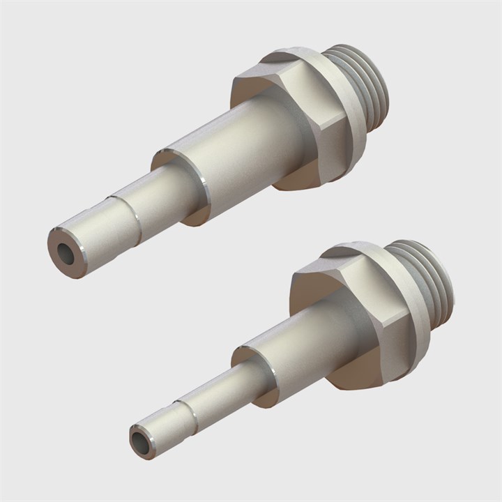 Nickel Plated Brass - Male Thread to Extended Stem Adaptors - Various Sizes