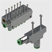 Anodised Aluminium Manifold - Various Connection and Station Options