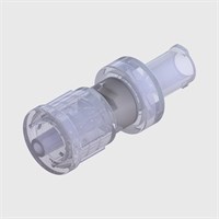 Polycarbonate Bodied Check Valve, Silicone Duckbill, Female Luer to Male Luer Lock, Cracking Pressure 0.11 psi