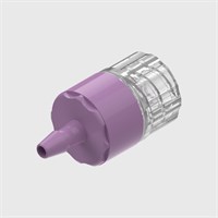 ISO 80369-7 ABS Bodied Check Valve, Silicone Seal, 3/32" (2.4mm) ID Tube to Male Luer Lock, Cracking Pressure ≤ 0.1 psi