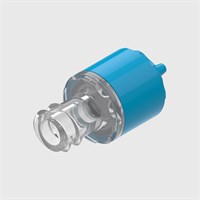 ISO 80369-7 ABS Bodied Filtered Check Valve, Silicone Seal, 0.2 Micron Hydrophobic Glass Fibre disc, Female Luer Lock to 1/16" (1.6mm) ID Tube, Cracking Pressure ≤ 0.1 psi