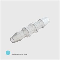 Animal Free Polypropylene Equal Straight Connector, 1/16" (1.6mm) ID Tube - Compatible With Blue Dot Tubing