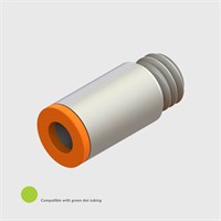 Nickel Plated Brass Straight Adaptor, Buna-N Seal, 3.0mm OD Push-In Fitting to M5 Male Thread - Compatible With Green Dot Tubing