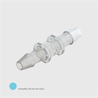 Animal Free Polypropylene Equal Straight Connector, 5/32" (4.0mm) ID Tube - Compatible With Blue Dot Tubing