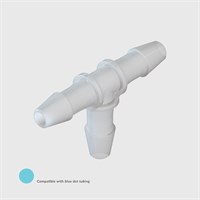 Kynar Equal Tee Connector, 3/16" (4.8mm) ID Tube - Compatible With Blue Dot Tubing - IMPORTANT - Contact us for other material options