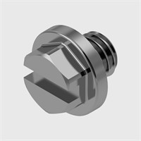 10-32 UNF, Blanking Pug, 1/4" Hex, Stainless Steel, EPDM Seal