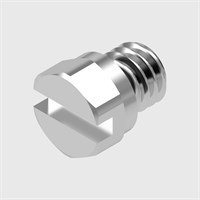 Nickel Plated Brass Blanking Plug, EPDM Seal, 10-32 UNF Male Thread