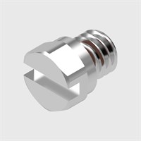 Nickel Plated Brass Blanking Plug, Viton (FKM) Seal, 10-32 UNF Male Thread