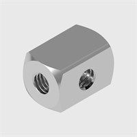 Nickel Plated Brass Equal Tee Adaptor, 10-32 UNF Female Thread
