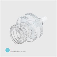 ISO 80369-2 Clear Acrylic Luer, Female Luer Lock to 3/32" (2.4mm) ID Tube - Compatible With Blue Dot Tubing