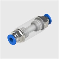 6 mm Push-In Serviceable Filter, 10 Micron, Clear Polycarbonate Body