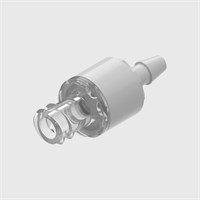 ISO 80369-7 ABS Bodied Bacterial Filter, 0.2 Micron Hydrophobic Glass Fibre disc, Female Luer Lock to 1/8" (3.2mm) ID Tube