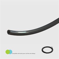 Black Polyurethane Tubing, 95 Shore A, 1/8" (3.2mm) ID x 1/4" (6.4mm) OD Tube - 30M - Compatible with Both Green and Blue Dot Fittings
