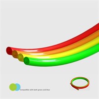 4 Way Multi Colour Ribbon Tubing, 85 Shore A, 0.066" (1.7mm) ID x 1/8" (3.2mm) OD - 10M - Compatible with Both Green and Blue Dot Fittings