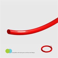 Red Polyurethane Tubing, 95 Shore A, 3/32" (2.4mm) ID x 5/32" (4.0mm) OD Tube - 30M - Compatible with Both Green and Blue Dot Fittings