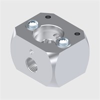 Nickel Plated Brass Single Station Manifold for Cartridge Style Valve, 1/8" NPT Female Thread - EHV Series