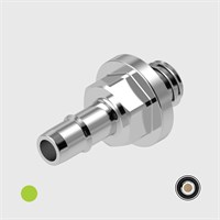 Nickel Plated Brass Easy Barb 1/8" to 10-32 UNF Filters - Choose Seal and Micron Options