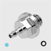 Nickel Plated Brass 1/16" to 10-32 UNF Adaptors - Various O-ring Materials