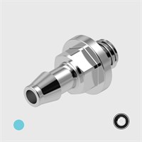 Nickel Plated Brass 1/8" to 10-32 UNF Adaptors - Various O-ring Materials