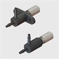 Miniature Glass Filled Nylon Panel Mount Needle Valve, Knob With Screwdriver Slot Adjustment