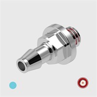 Nickel Plated Brass 1/8" (3.2mm) ID Tube to 10-32 UNF Male Thread - Choose Seal and Orifice Options