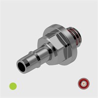 316 Stainless Steel Easy Barb 1/8" (3.2mm) ID Tube to 10-32 UNF Male Thread - Choose Seal and Orifice Options