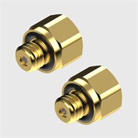 Plain Brass Ruby Orifice Restrictor, 10-32 UNF Male to Female Thread - Various Sizes