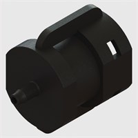 Black Plastic Quick-Connect 1/4 Turn  Coupling, 1/16" ID Barb to Female Socket Connector