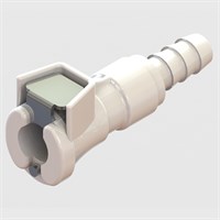 Thermoplastic Socket Coupling, 6.4mm (1/4") ID Tube, Non-Valved, 1/8" Flow - Q2 Series
