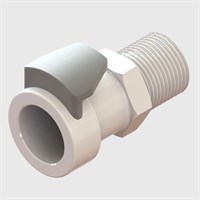 Thermoplastic Socket Coupling, 1/4" NPT Male Thread, Non-Valved, 1/4" Flow - Q5 Series