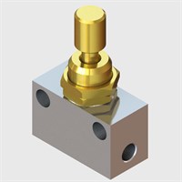 Panel Mountable Bi-directional Needle Valve with M5 Ports