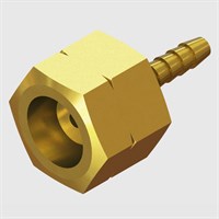 G3/8" Female Nut R/H x 3/16" Hosetail, Brass