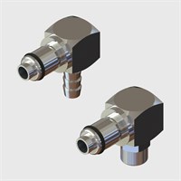 Chrome Plated Brass Elbow Coupling Plugs - 1/4" Flow Thumb Latch - Valved - Q4 Series