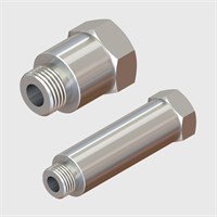 Nickel Plated Brass - 1/8" Male to Female Straight Extended Adaptors