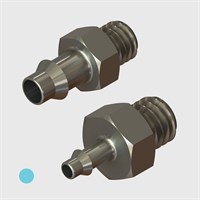 Nickel Plated Brass Straight Threaded Adaptors, 10-32 UNF Male Thread (Pack of 10) - Various Sizes 