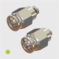 Nickel Plated Brass Push-In Adaptor, M5 Male Thread- Various Sizes
