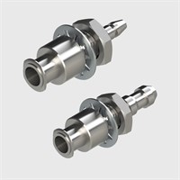Nickel Plated Brass Panel Mount to Female Slip Luers - Various Sizes