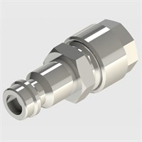 Quick-Connect Coupling, Mignon Profile, NP Brass body, 8/6mm Push-on Fitting