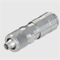 Quick-Connect Coupling, Mini Profile, NP Brass body, 6 mm OD/4 mm ID Rapid-Action Screw Socket