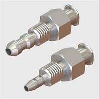 316 Stainless Steel Female Panel Mount to Female Slip Luers - Various Sizes