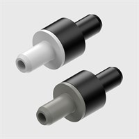 1/16" Straight Port Check Valves with Silicone Seal - Cracking Pressure < 0.03 psi - Available in Various Materials