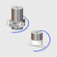 2 or 3 Way Pinch Valves with 1/8" ID x 1/4" OD Sanitary Grade Tubing