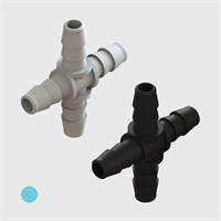 1/8" Multi-Barb Tube to Tube Crosses - Various Materials
